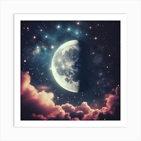 Full Moon In The Sky Art Print