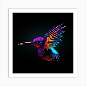 Colorful Hummingbird Affiche