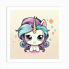 Cute Unicorn 301 Art Print