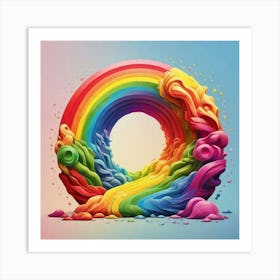 Rainbow Swirl 5 Art Print