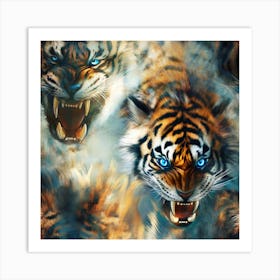 Brown Tiger Art Print