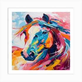 Colorful Horse Art Print