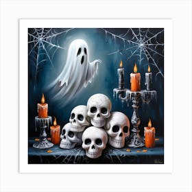 Skulls and Ghosts Art Print