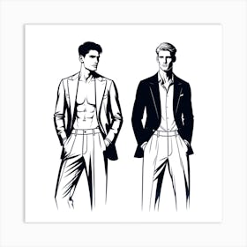 Two Men In Suits Art Print