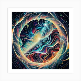 Interstellar laser light line pattern abstract art 13 Art Print