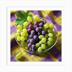 Grapes In A Bowl 2 Art Print