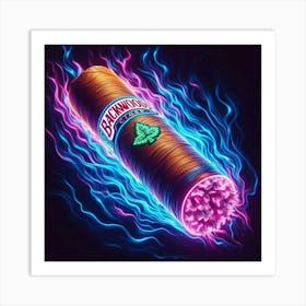 Neon Cigar Art Print