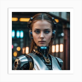 Robot Girl Art Print