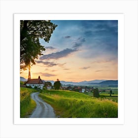 Sunset In The Countryside 15 Art Print