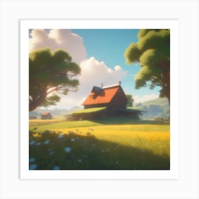 House In The Countryside 10 Art Print