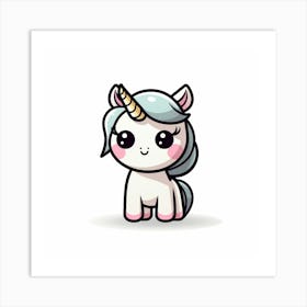 a pink unicorn with pink hair and pink hair Art Print