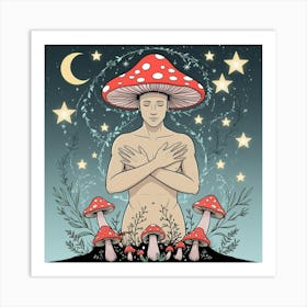 Mushroom Man 3 Art Print