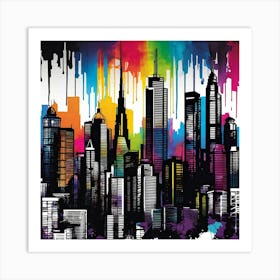 Cityscape Canvas Art 3 Art Print