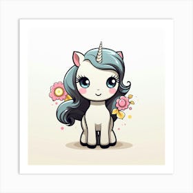 Cute Unicorn 400 Art Print