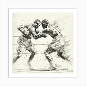 Boxers In Action 2 Art Print