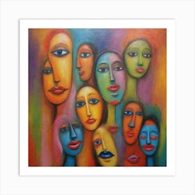 Faces Of The World Art Print