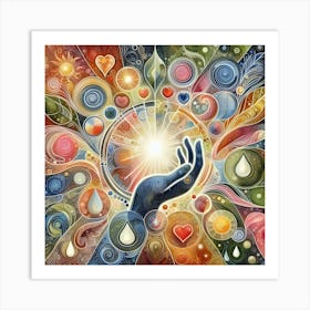 Hand Of Light Art Print