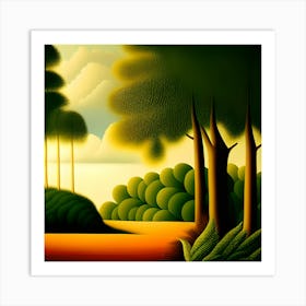 Landscape Of The Forest Art Print