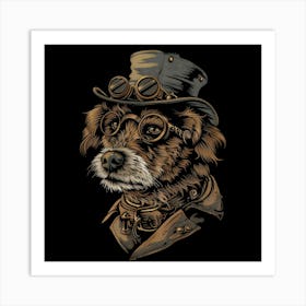 Steampunk Dog 23 Art Print