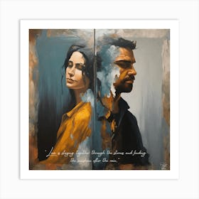 Wall art love and separation Art Print