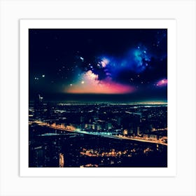 City At Night 18 Art Print