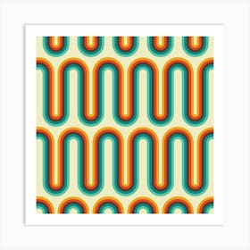 Modern Retro Pattern 07 Art Print