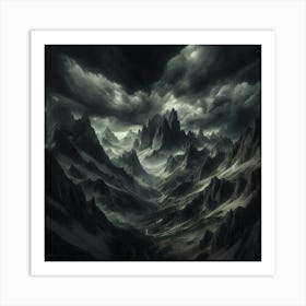 Dark Mountain Landscape 2 Art Print