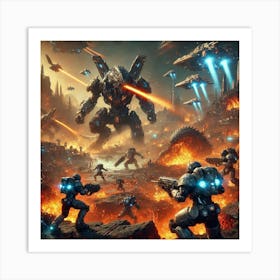 Ignis Luporum War Of The Void Gameplay Scene Art Print