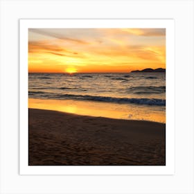 Sunset On The Beach 1 Art Print