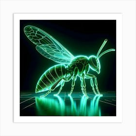 Neon Wasp Art Print