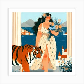 Aphrodite And The Tiger Art Print