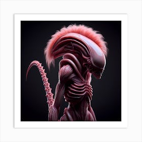 Alien Portrait Pink 3 1 Art Print