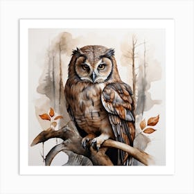 Beautiful looking owl Art Print