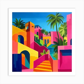 Abstract Travel Collection Cancun Mexico 2 Art Print