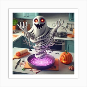 Ghost In The Kitchen Art Print