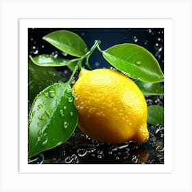 Lemon Ultra Hd Realistic Vivid Colors Highly Detailed Uhd Drawing Pen And Ink Perfect Composi (1) Art Print