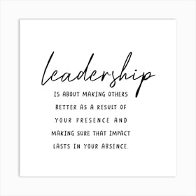 Leadership Art Print