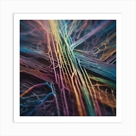 Abstract Image Of A Colorful Network Art Print