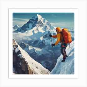 Mountain Climber Art Print