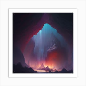 Cave Stock Videos & Royalty-Free Footage Art Print