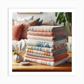 Stacked Towels Art Print