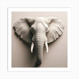 Elephant Head Wall Art 1 Art Print