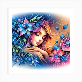 Flower Girl 1 Art Print