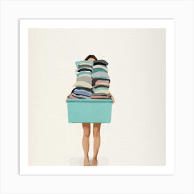 Piles Of Laundry Art Print