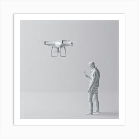 Drone Flying In The Sky Art Print