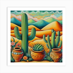 Mexican Pots Art Print