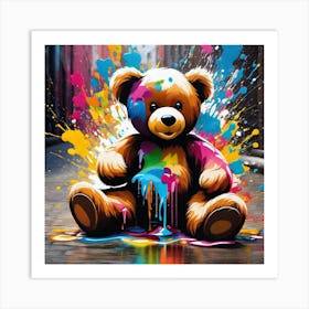 Teddy Bear Painting 2 Art Print