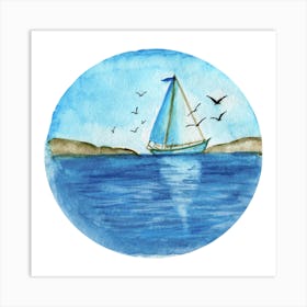 Sailboat On The Water Art Print