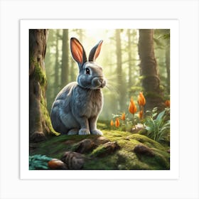 Rabbit In The Forest 106 Art Print