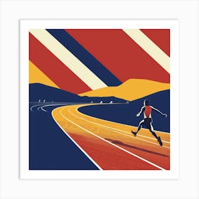 Runner On The Track Art Print